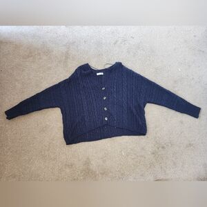 LC Laura Conrad Cable Knit Cardigan Sweater